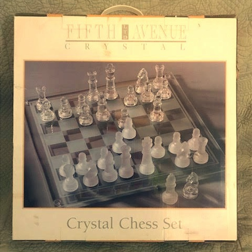 Fifth Avenue Crystal Glass Chess Set